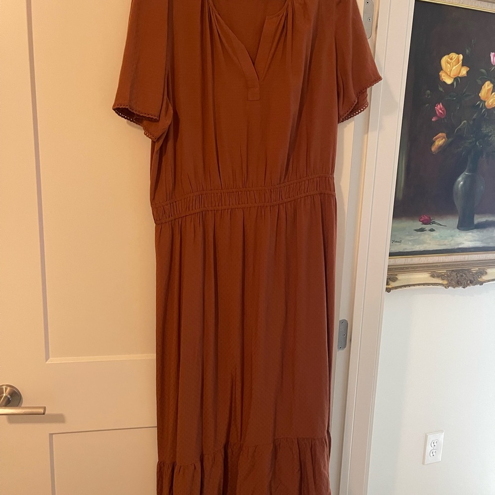 LOFT Brown Maxi Dress